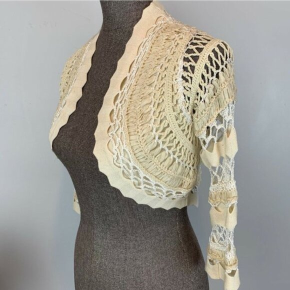 Gaby & Eden Jackets & Blazers - Gaby Eden Crochet Bolero Shrug Jacket Short